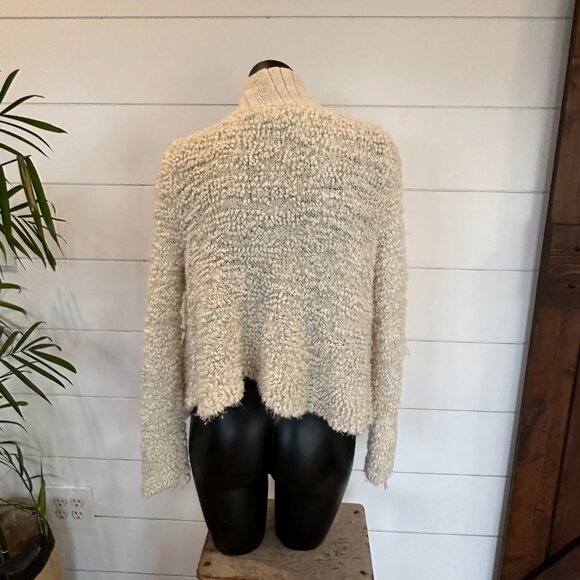 ANTHROLOPOLGIE SLEEPING ON SNOW OPEN WOOL BLEND POPCORN KNIT CARDIGAN SIZE S K13 - Picture 2 of 10